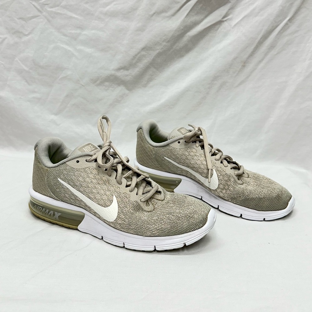 Nike Air Max Sequent 2 Platinum Gray Running Shoes Size 7.5